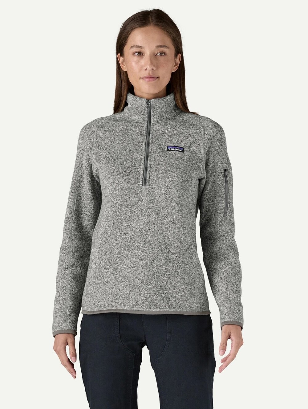Patagonia Women's Better Sweater 1/4-Zip Fleece in heather gray